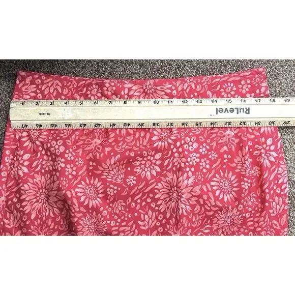 Ripskirt Hawaii Womens Skirt Length Hook/Loop Wrap Sz L Tropical Red Floral - Picture 5 of 6
